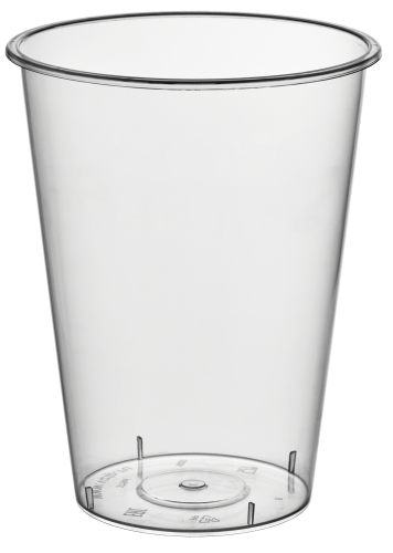 Стакан 375/410мл Bubble cup прозрачный d-90мм ГЛЯНЕЦ /25шт./