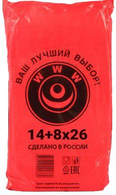 Пакет фасов. ПНД  22х26 (7)  "WWW" красная